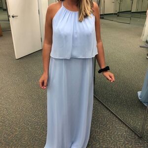 Ice Blue Bridesmaid Dress - Size 6 - Chiffon Halter